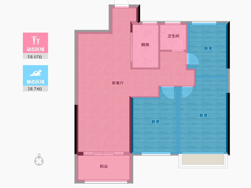 安徽省-芜湖市-卓瑞新里城-87.00-户型库-动静分区