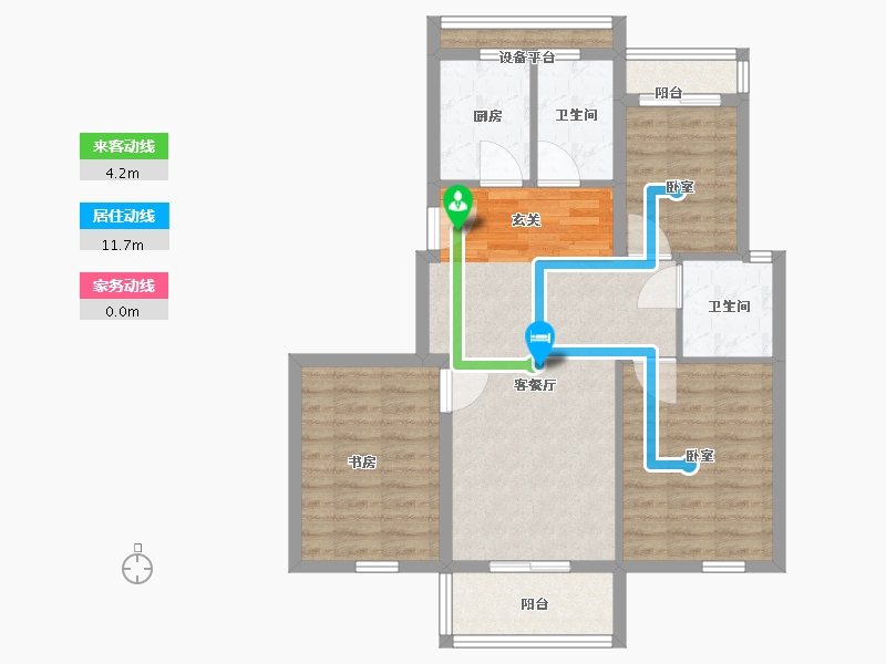 浙江省-嘉兴市-湖畔首府-78.00-户型库-动静线