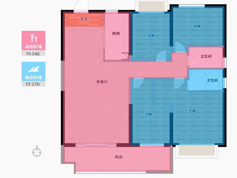 安徽省-阜阳市-碧桂园天誉-113.72-户型库-动静分区