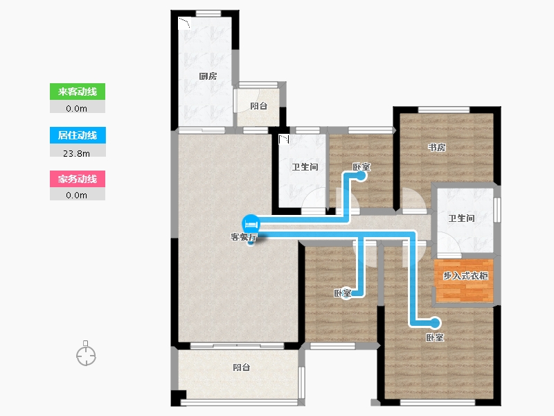 福建省-龙岩市-恒大绿洲三期天璟苑-114.00-户型库-动静线