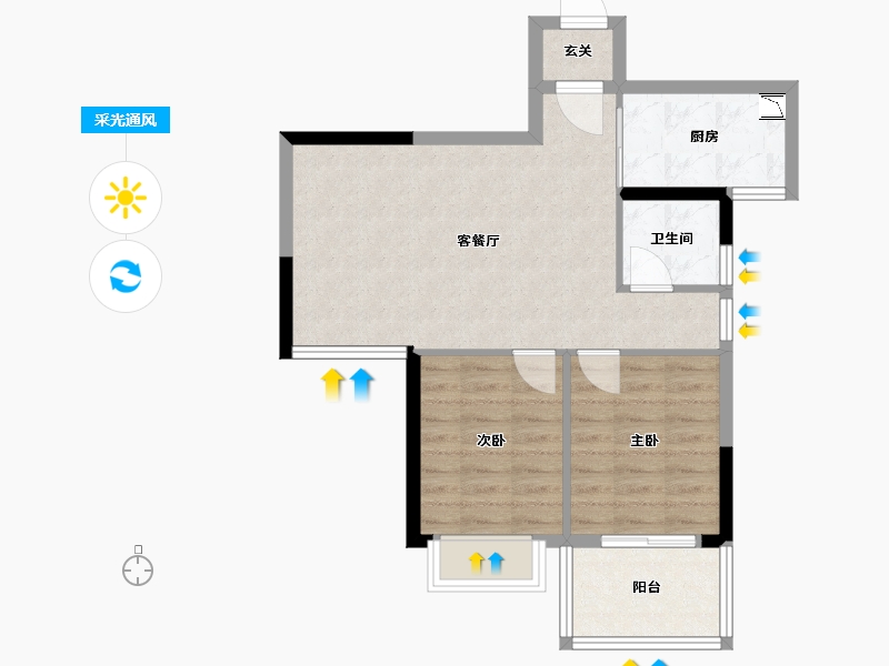 福建省-福州市-东城壹品-61.00-户型库-采光通风