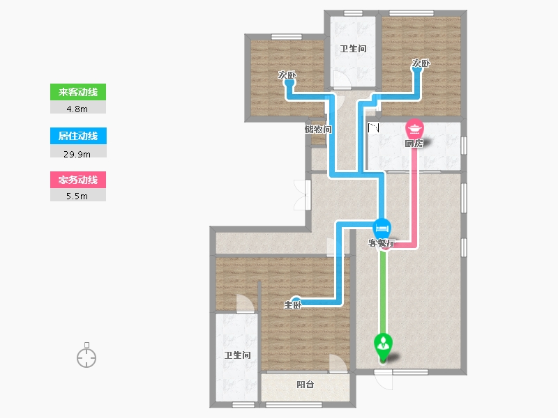 河北省-保定市-绿城诚园-132.00-户型库-动静线