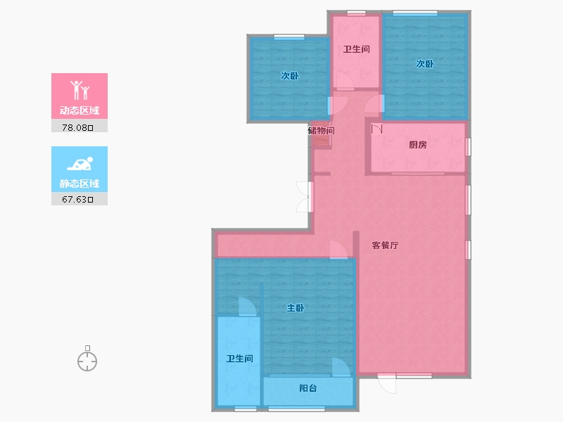 河北省-保定市-绿城诚园-132.00-户型库-动静分区