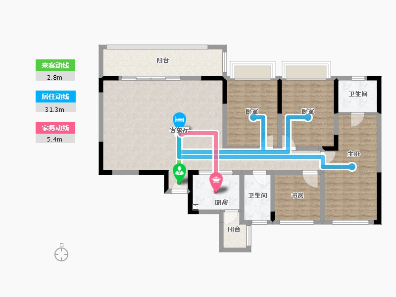 四川省-成都市-金龙广场-122.05-户型库-动静线