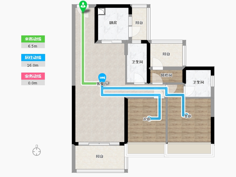 广东省-惠州市-碧桂园滨江府-85.26-户型库-动静线