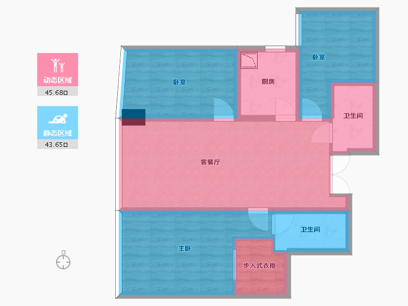 四川省-成都市-铂悦华庭-78.13-户型库-动静分区