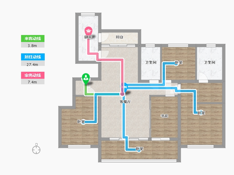 四川省-南充市-原融·华府壹号-109.60-户型库-动静线