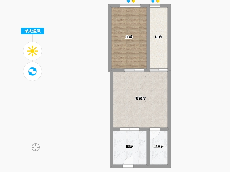 四川省-成都市-锦城南府猫先生-49.08-户型库-采光通风