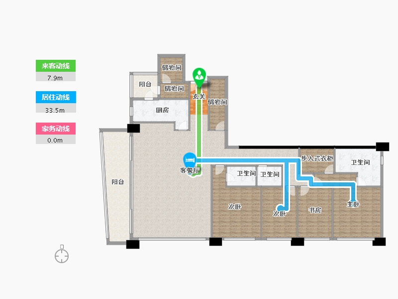 四川省-成都市-重庆来福士住宅-237.58-户型库-动静线