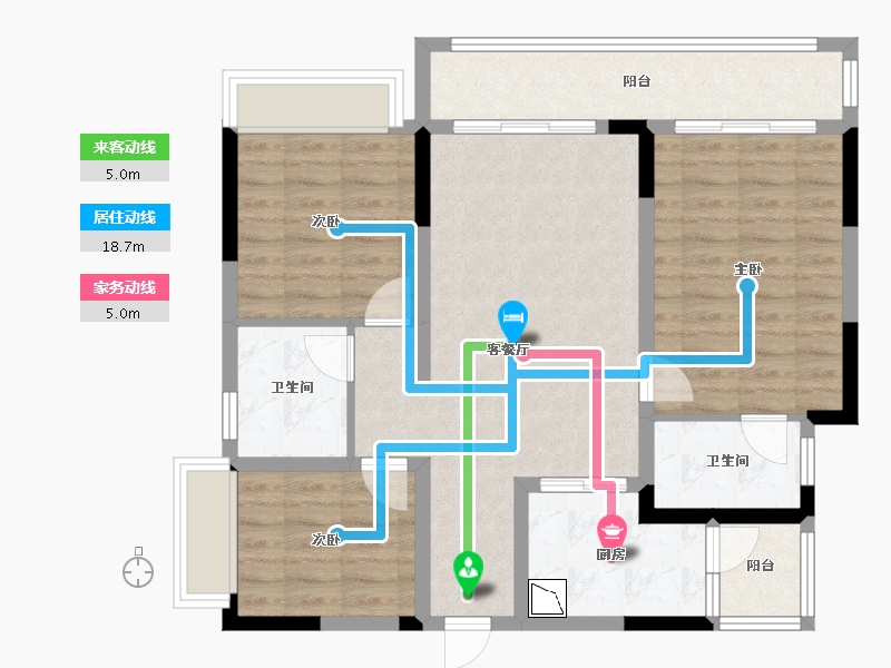 四川省-绵阳市-东原华宇朗阅-86.37-户型库-动静线