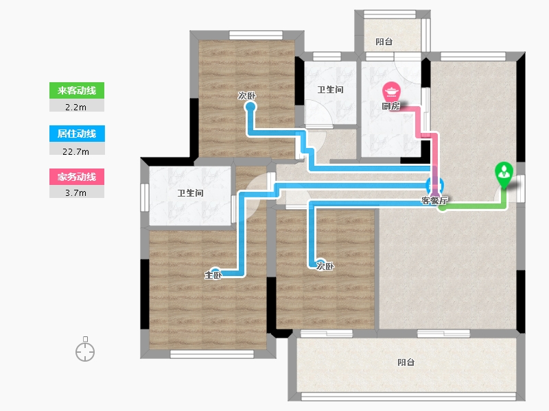 四川省-巴中市-置信城壹号院-87.65-户型库-动静线