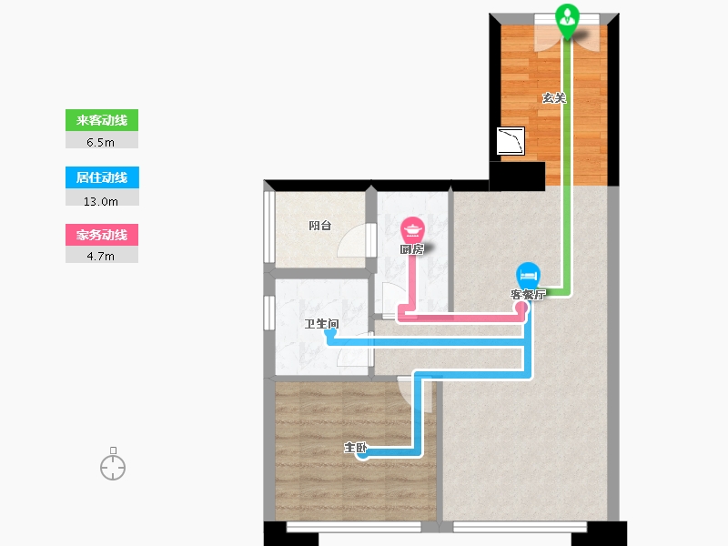 四川省-成都市-重庆来福士住宅-63.92-户型库-动静线