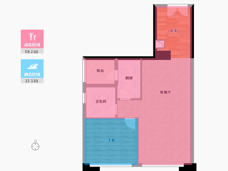 四川省-成都市-重庆来福士住宅-63.92-户型库-动静分区