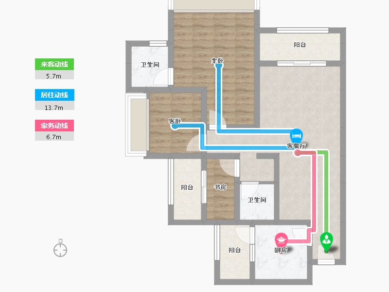 四川省-内江市-莱菲特广场-80.58-户型库-动静线