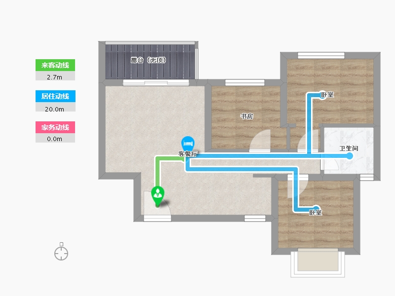 四川省-成都市-宝信青城-53.67-户型库-动静线