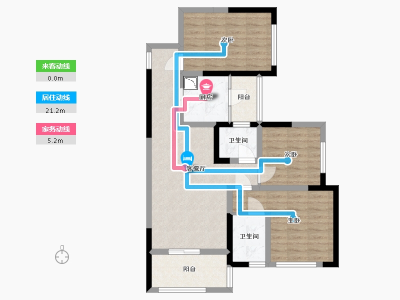 四川省-巴中市-阳光中心城-76.66-户型库-动静线