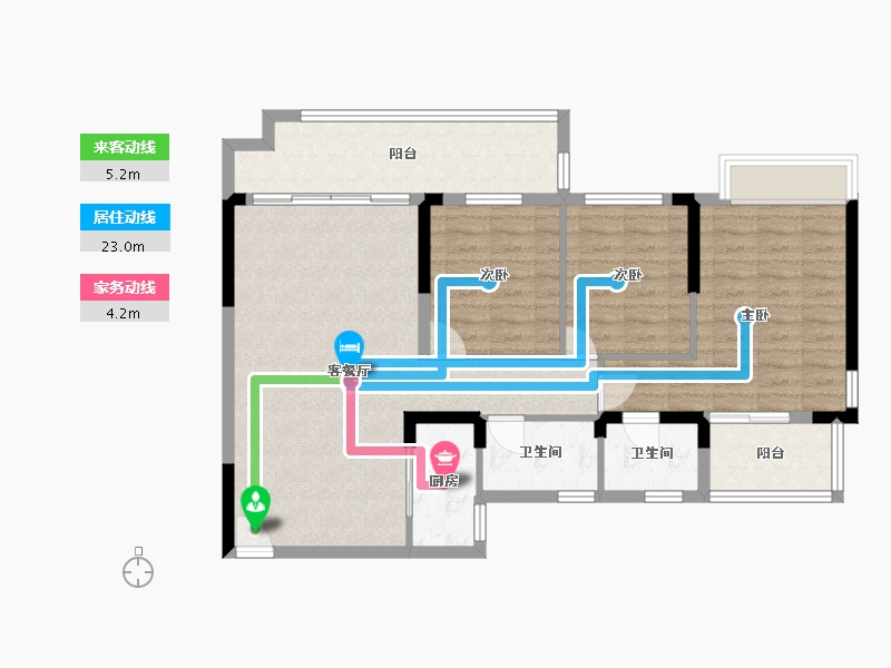 广西壮族自治区-桂林市-阳光家园-93.51-户型库-动静线