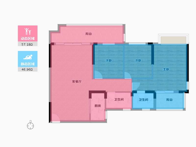 广西壮族自治区-桂林市-阳光家园-93.51-户型库-动静分区