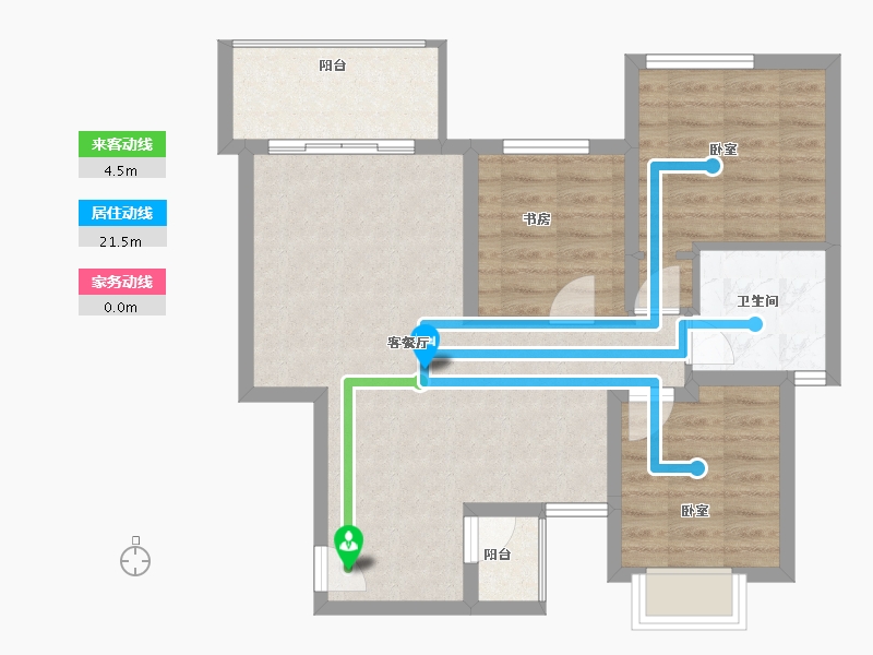 四川省-成都市-宝信青城-73.09-户型库-动静线