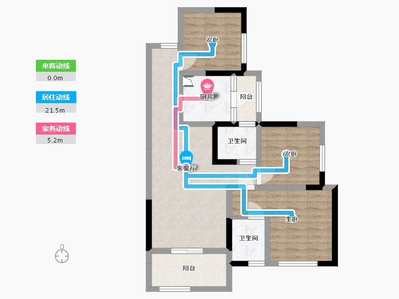 四川省-巴中市-阳光中心城-72.76-户型库-动静线