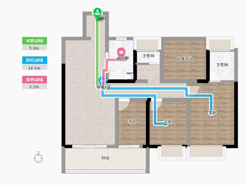 广西壮族自治区-桂林市-桂林吾悦华府-92.17-户型库-动静线