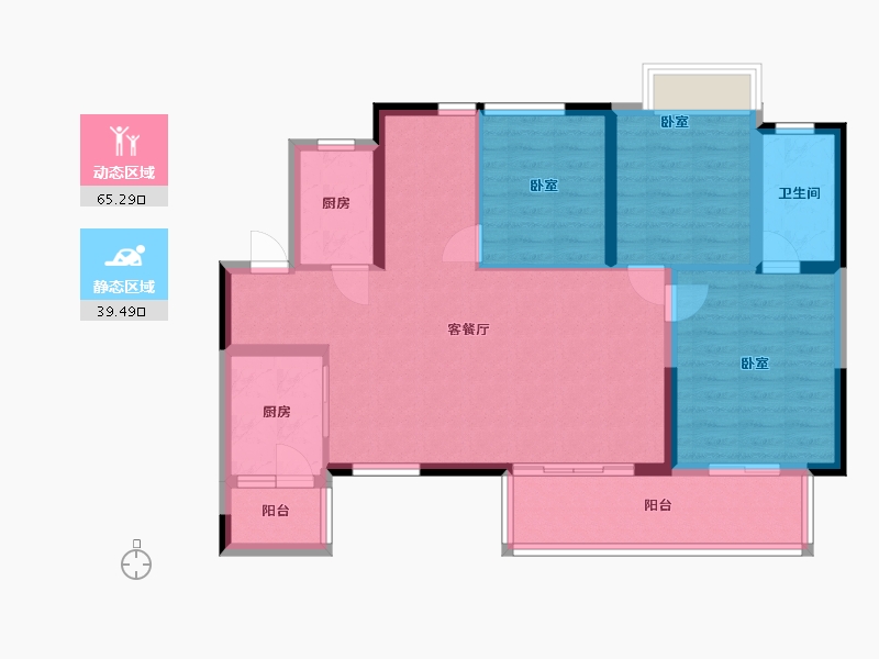 四川省-德阳市-德阳绿地智慧公园城-94.04-户型库-动静分区