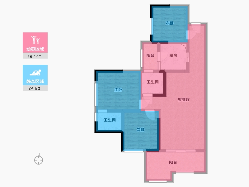 四川省-巴中市-阳光中心城-79.23-户型库-动静分区