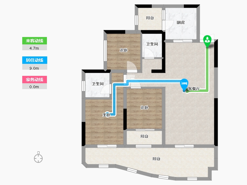 四川省-宜宾市-公园华府-96.00-户型库-动静线