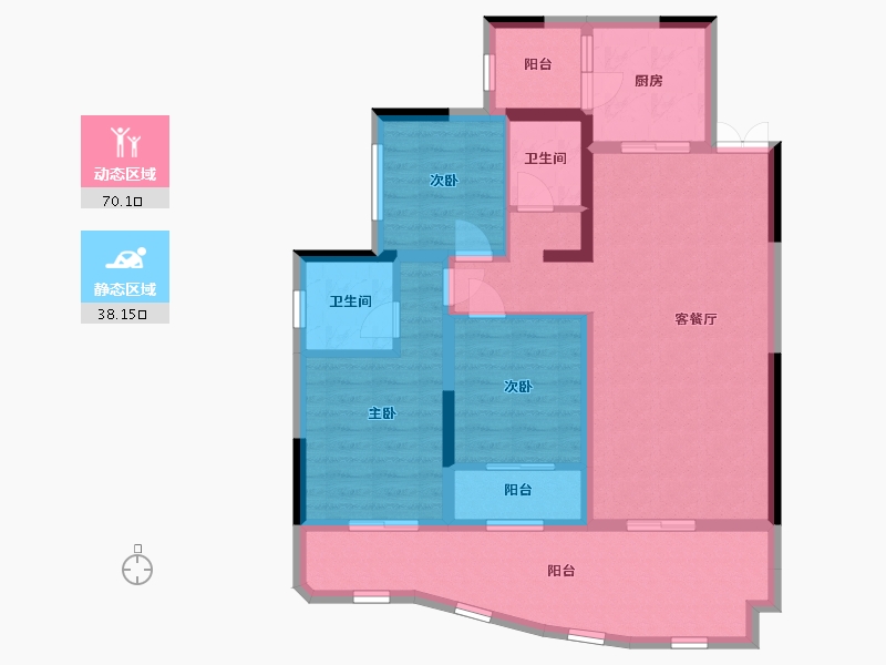 四川省-宜宾市-公园华府-96.00-户型库-动静分区