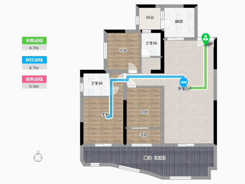 四川省-宜宾市-公园华府-97.99-户型库-动静线