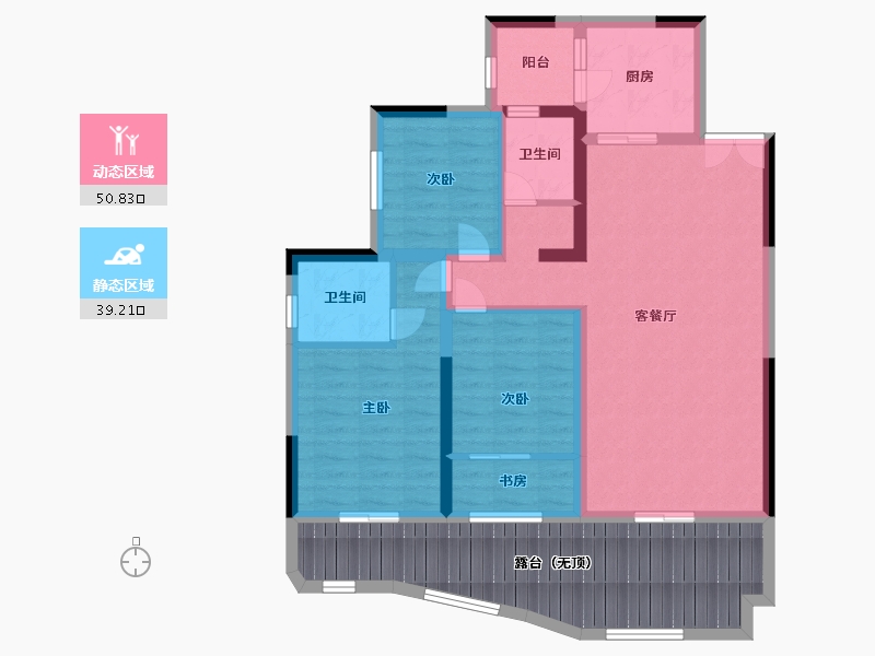 四川省-宜宾市-公园华府-97.99-户型库-动静分区