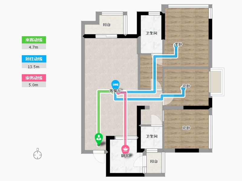 四川省-巴中市-优筑·印江洲-81.45-户型库-动静线