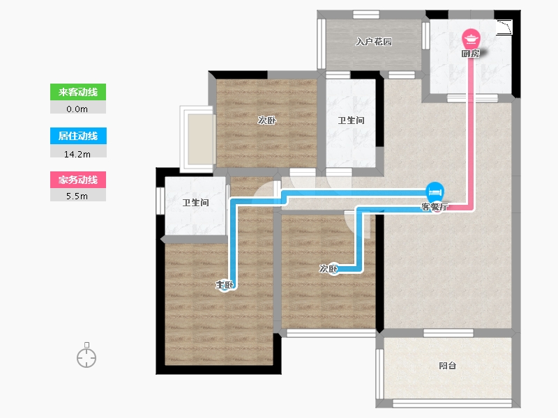 四川省-巴中市-北宸天骄-87.91-户型库-动静线