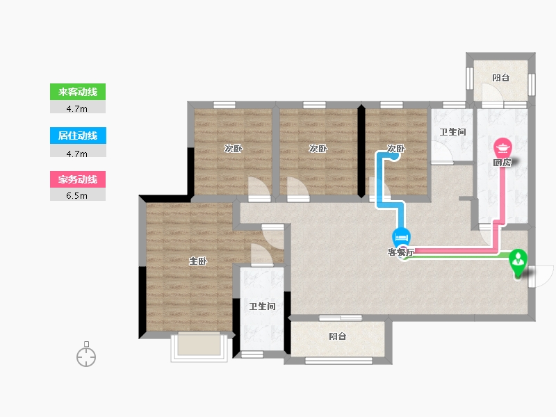 四川省-宜宾市-欢乐颂豪庭-97.70-户型库-动静线