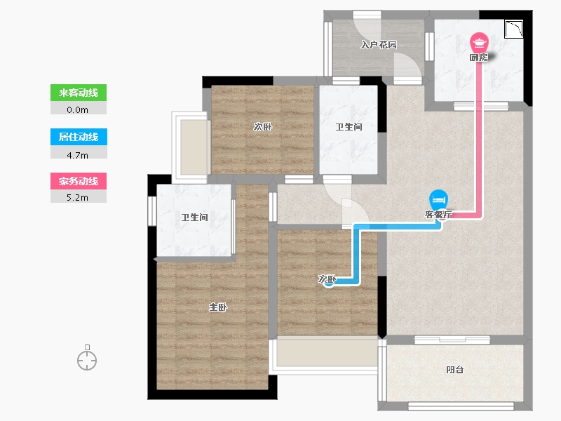 四川省-巴中市-北宸天骄-80.33-户型库-动静线