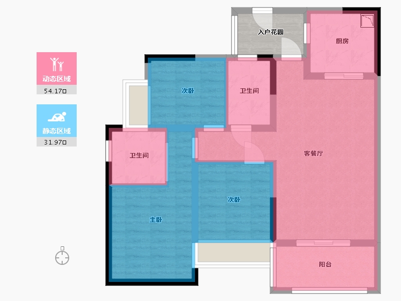 四川省-巴中市-北宸天骄-80.33-户型库-动静分区