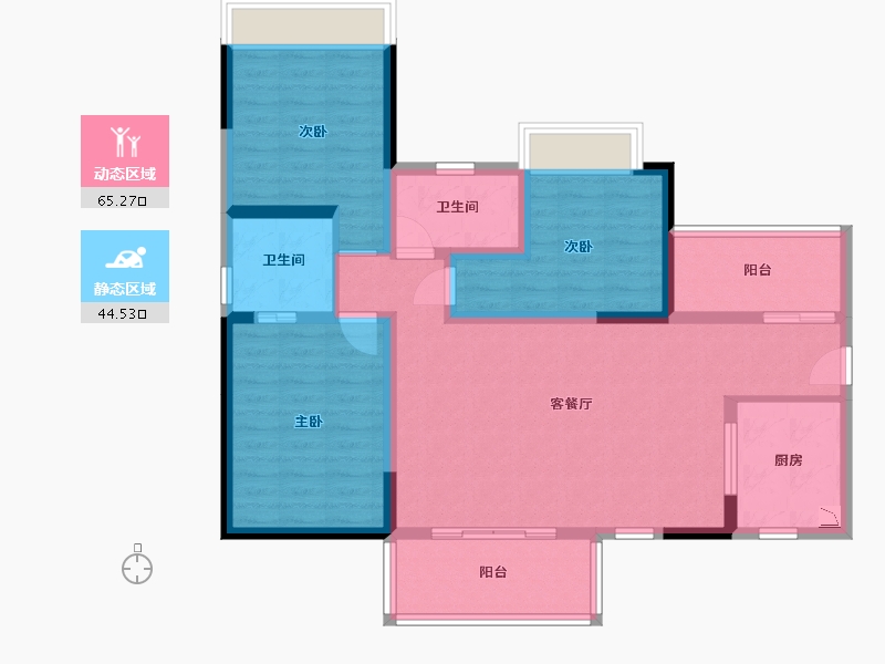 四川省-巴中市-北宸天骄-97.41-户型库-动静分区