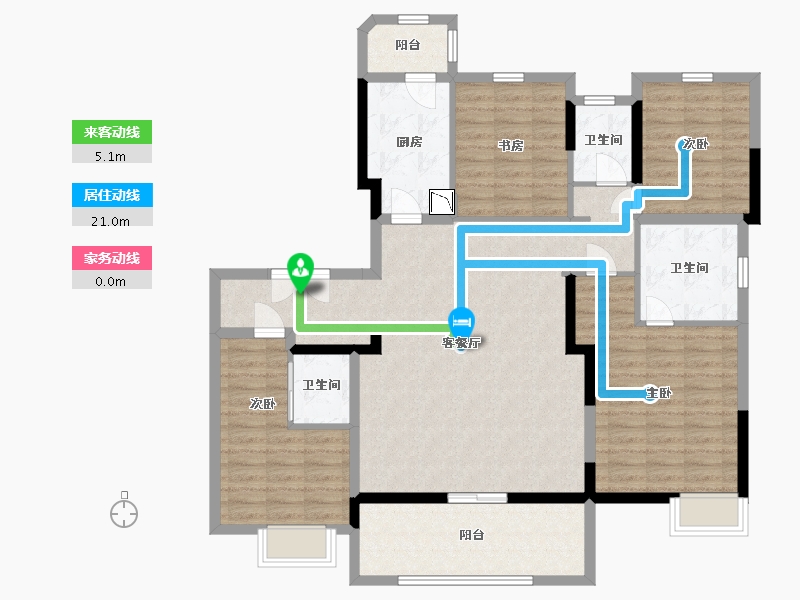 四川省-宜宾市-绿地宜宾城际空间站-127.96-户型库-动静线