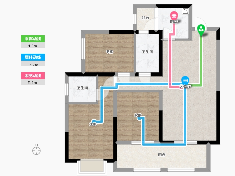 四川省-宜宾市-绿地宜宾城际空间站-80.62-户型库-动静线