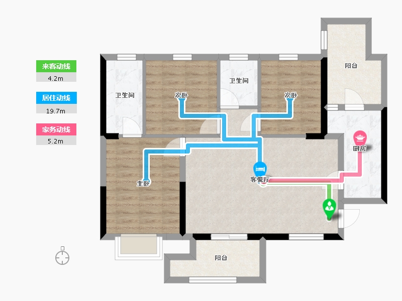 四川省-宜宾市-欢乐颂豪庭-83.99-户型库-动静线