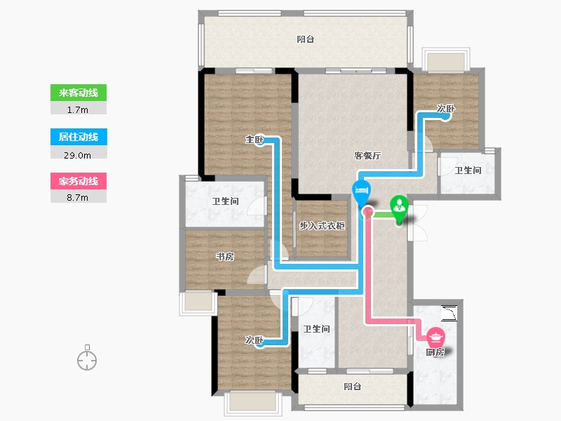 四川省-绵阳市-贤达水韵长滩-150.12-户型库-动静线