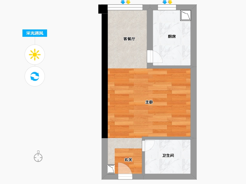 四川省-成都市-佳年华广场二期-23.75-户型库-采光通风