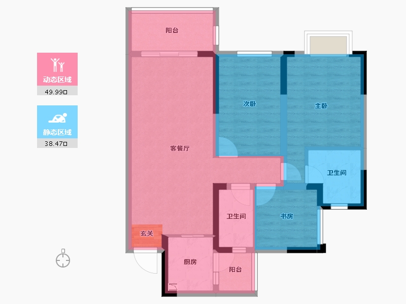 四川省-成都市-龙城半岛-78.11-户型库-动静分区