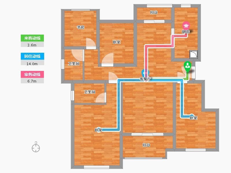 四川省-眉山市-保利仁里二期-110.24-户型库-动静线