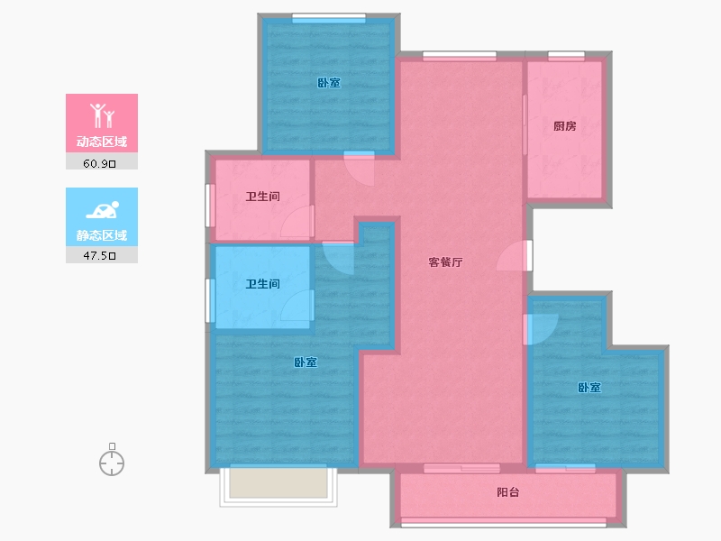 天津-undefined-融创御河宸院-96.94-户型库-动静分区