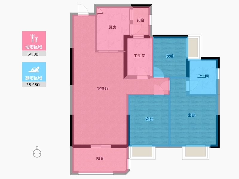 四川省-宜宾市-恒大名都-88.00-户型库-动静分区