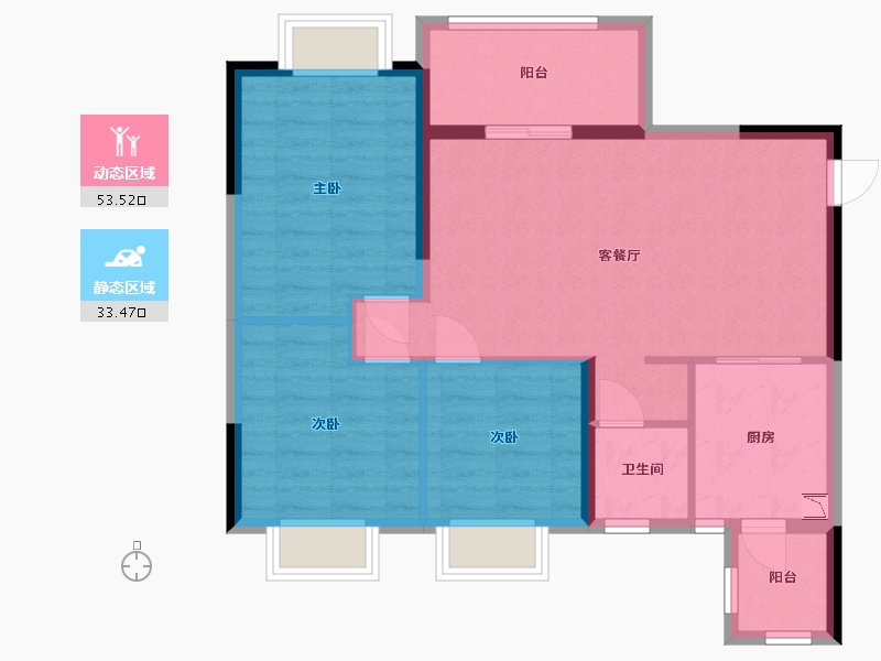 四川省-宜宾市-恒大名都-77.98-户型库-动静分区