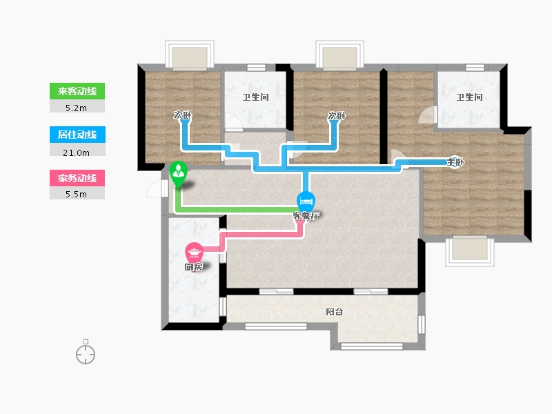 四川省-宜宾市-恒大名都-96.99-户型库-动静线