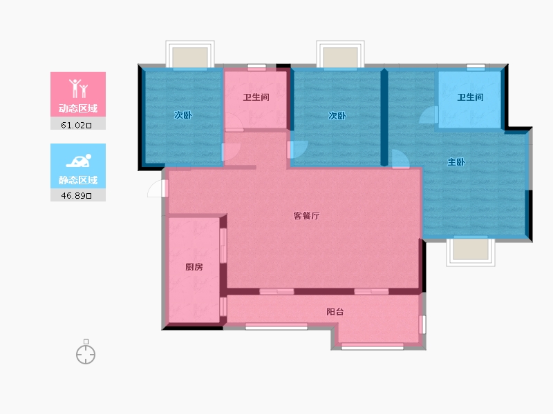 四川省-宜宾市-恒大名都-96.99-户型库-动静分区