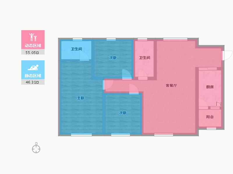 四川省-宜宾市-中央领御-89.48-户型库-动静分区